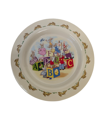 Royal Doulton Bunnykins Rabbit Alphabet Plate