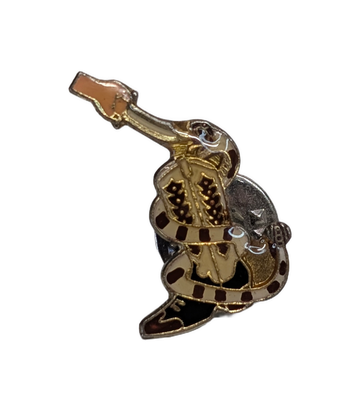 Cowboy Boot and Coiled Snake Figural Enamel Pin