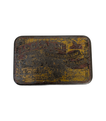 Log Cabin Hinged Tobacco Tin