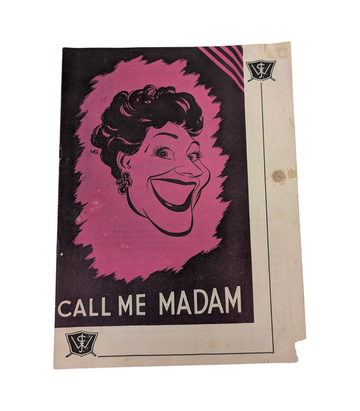 1954 Call Me Madam His Majesty’s Theatre Brisbane Programme