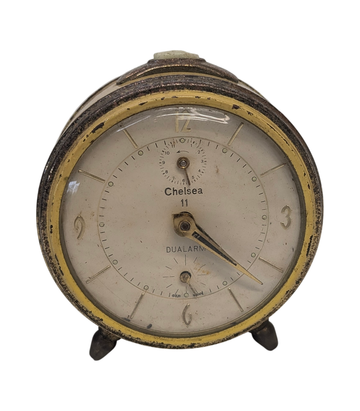 Chelsea 11 Dualarm Yellow Mechanical Alarm Clock