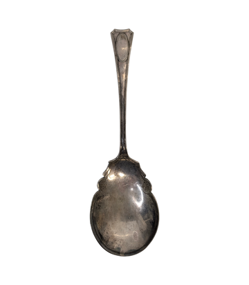 RA&S EPNS Silver-Plated Serving Spoon with Scalloped Bowl