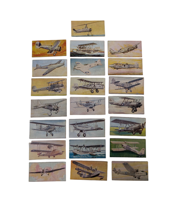 22-Piece Royal Air Force Aircraft Cigarette Card Set