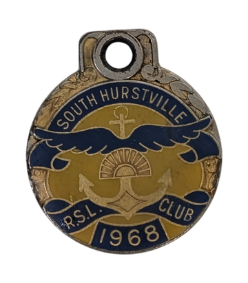 Angus & Coote South Hurstville R.S.L. Club 1968 Member Badge