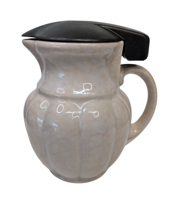 Temuka Ware Pink Mottled Ceramic Electric Jug with AEI Lid Pumpkin Style