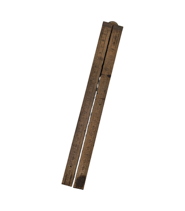 Vintage E.T.C Folding Wooden Measuring Rule