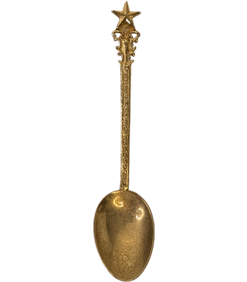 LEGA EPNS Gold-Coloured Star Handle Decorative Spoon