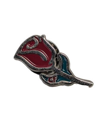 Vintage Cystic Fibrosis CF Rose Enamel Pin