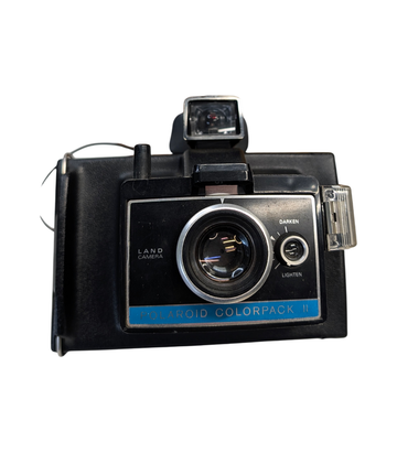 Polaroid Colorpack II Land Camera with Cold-Clip and Wooden Storage Box
