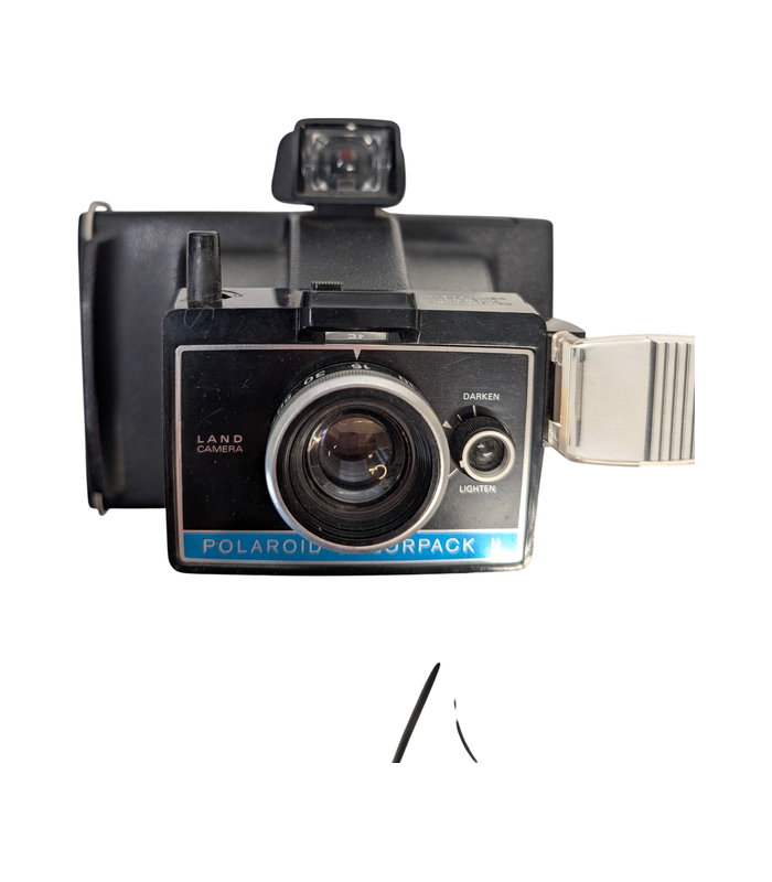Polaroid Colorpack II Land Camera with Cold-Clip and Wooden Storage Box