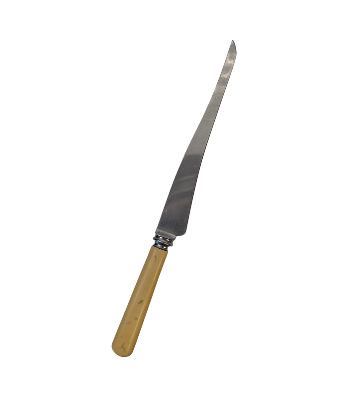 Bennett & Heron Sheffield England Curved Stainless Knife with Faux Bone Handle