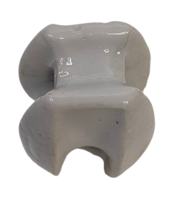 Japan Glazed Ceramic Egg-Style Electrical Insulator