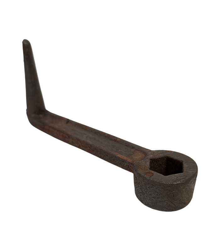 Crank-Winding Socket Spanner with Tapered Bent End