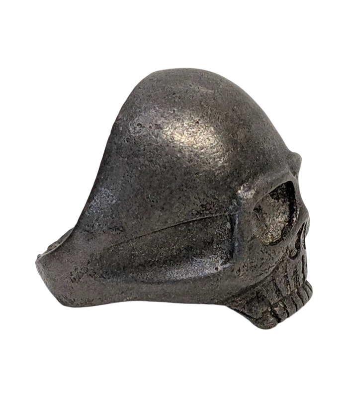 Vintage 1980s Biker Skull Ring, Heavy Cast Metal, Punk Gothic, Size 7