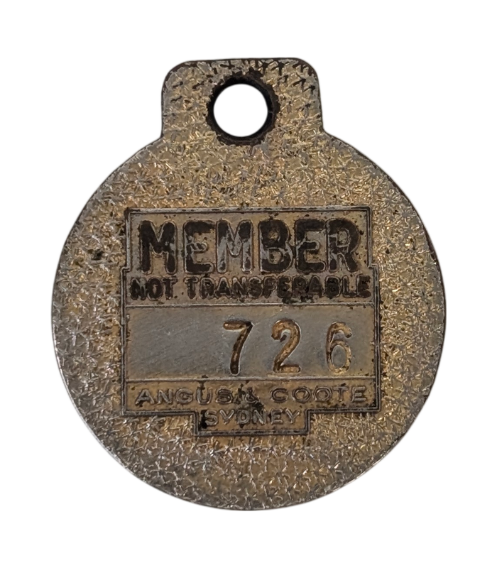 Angus & Coote South Hurstville R.S.L. Club 1968 Member Badge