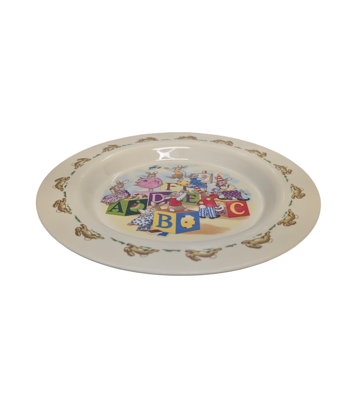Royal Doulton Bunnykins Rabbit Alphabet Plate