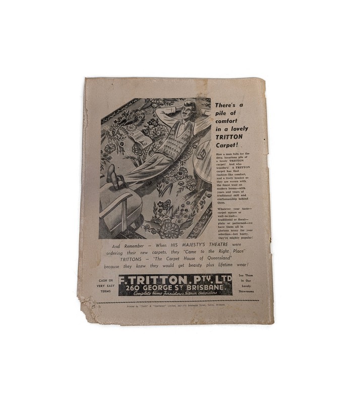 J. C. Williamson Theatres 1954 South Pacific Brisbane Theatre Programme
