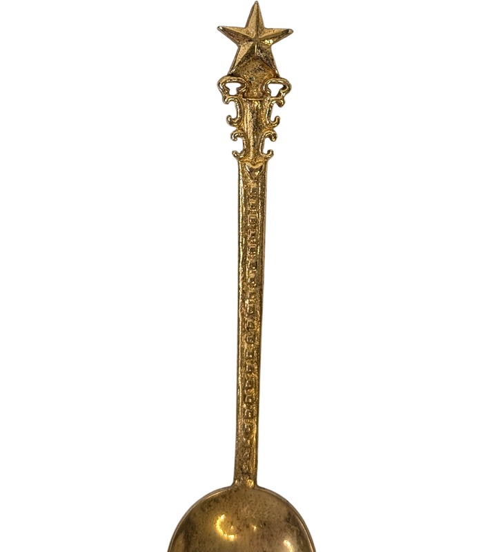 LEGA EPNS Gold-Coloured Star Handle Decorative Spoon