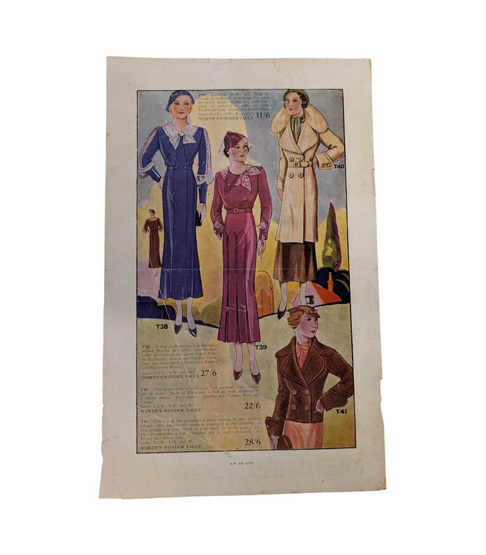 Worth's Winter 1934 Brisbane Women's Fashion Catalogue