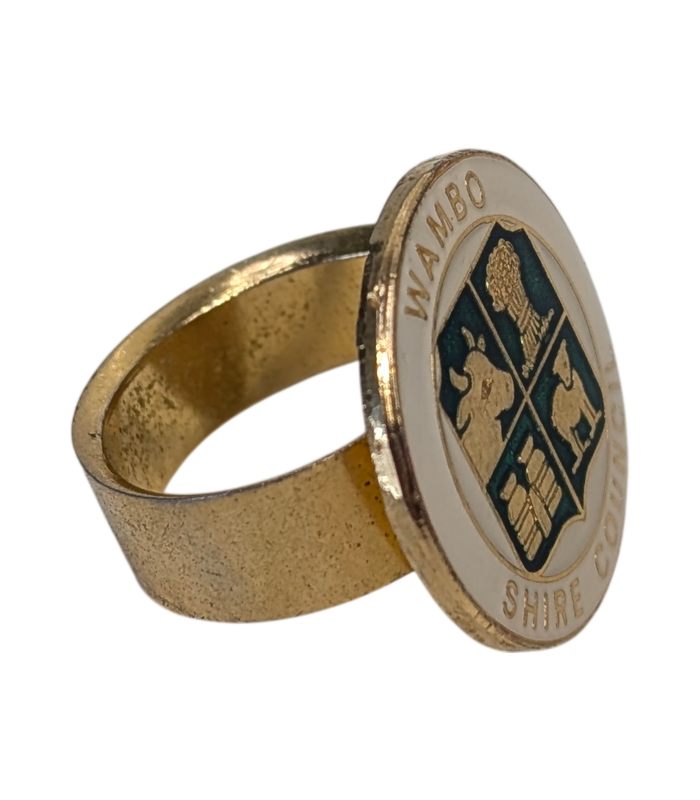 Wambo Shire Council Gold-Coloured Emblem Ring