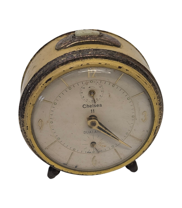 Chelsea 11 Dualarm Yellow Mechanical Alarm Clock