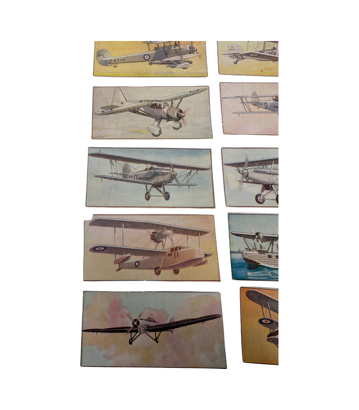 22-Piece Royal Air Force Aircraft Cigarette Card Set