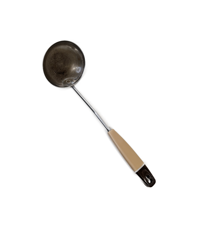 Prestige Made in England Cream and Brown Handle Ladle