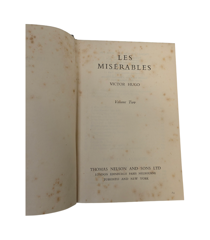 Thomas Nelson Les Misérables Volume Two Hardback by Victor Hugo