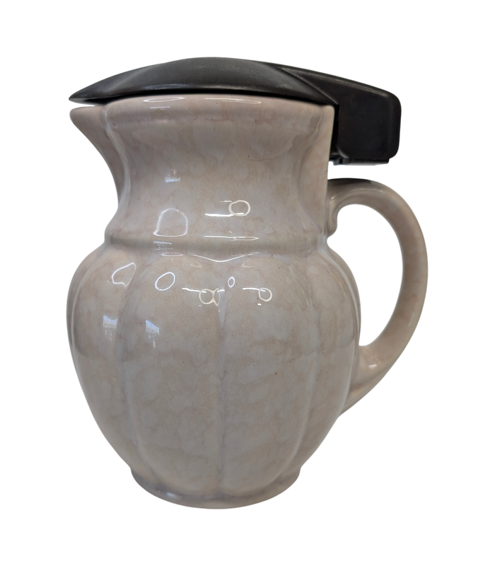 Temuka Ware Pink Mottled Ceramic Electric Jug with AEI Lid Pumpkin Style