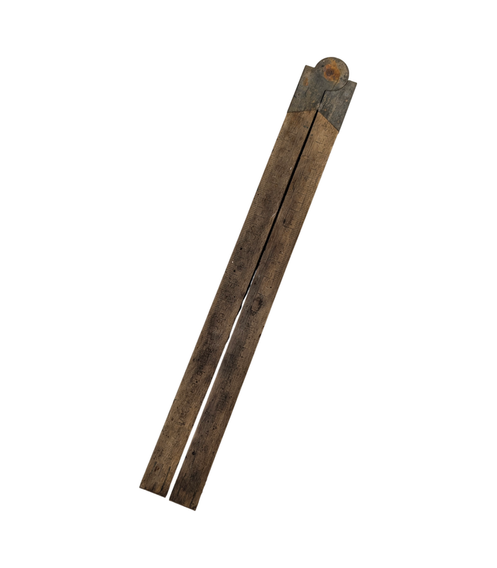 Vintage E.T.C Folding Wooden Measuring Rule