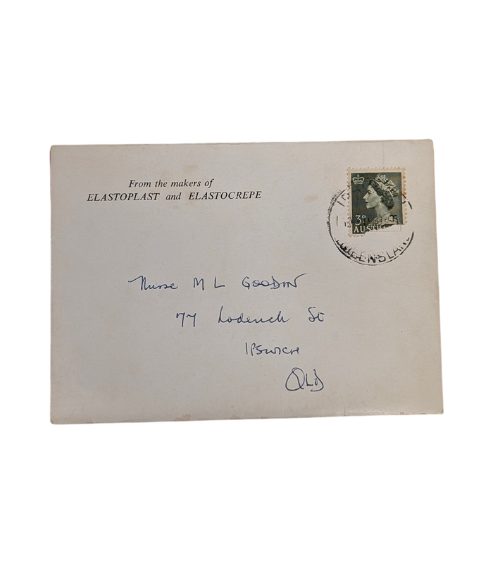 Vintage Elastoplast Fold-Out Advertising Mailer with Australian 3d Stamp