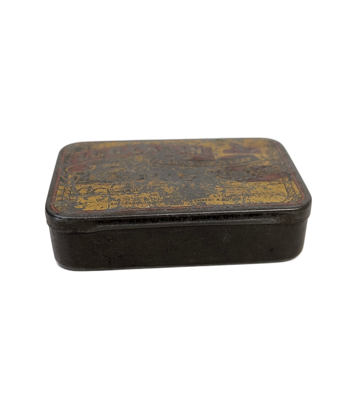 Log Cabin Hinged Tobacco Tin