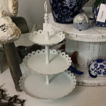60cm White 3 tier sweets stand