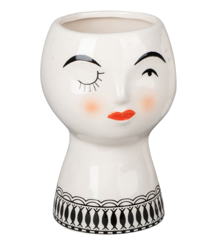 Princess Face Vase - Red Lips | Ink You