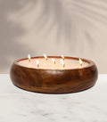 Wooden Bowl Candle - Eleanor - Blossom - 24x7x24cm | Ink You