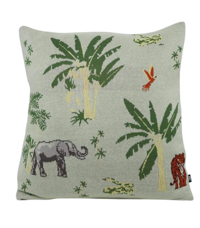 Kids Cushion - Wilderness - Sage Green - 45x45cm | Ink You