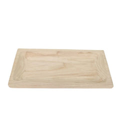 Flat Timber Tray - Natural - 42x4x20cm | Ink You