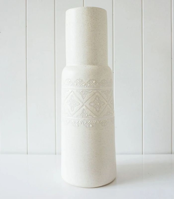 Ceramic Vase - Medium - Victoria - Antique White - 15x44x15cm | Ink You