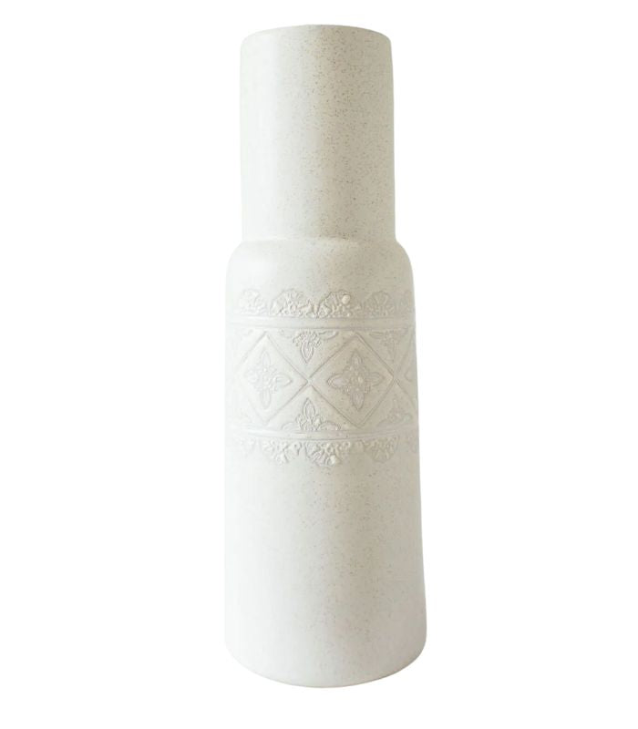 Ceramic Vase - Medium - Victoria - Antique White - 15x44x15cm | Ink You