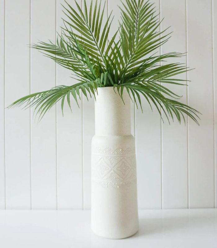 Ceramic Vase - Medium - Victoria - Antique White - 15x44x15cm | Ink You