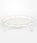 Pressed Metal Cake Stand -  33x33x10cm | Ink You