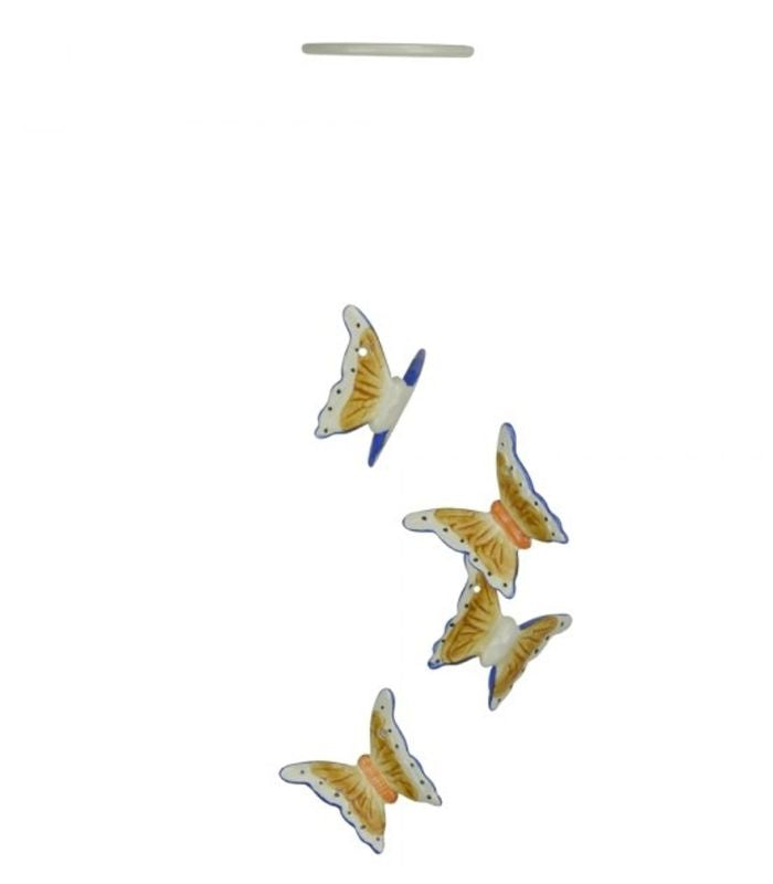 3D BROWN & BLUEBUTTERFLIES Wind Chime | Ink You