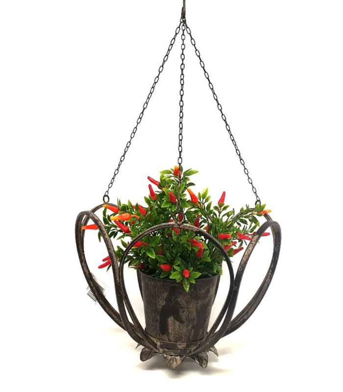 LARGE METAL HANGING PLANTER | Ink You