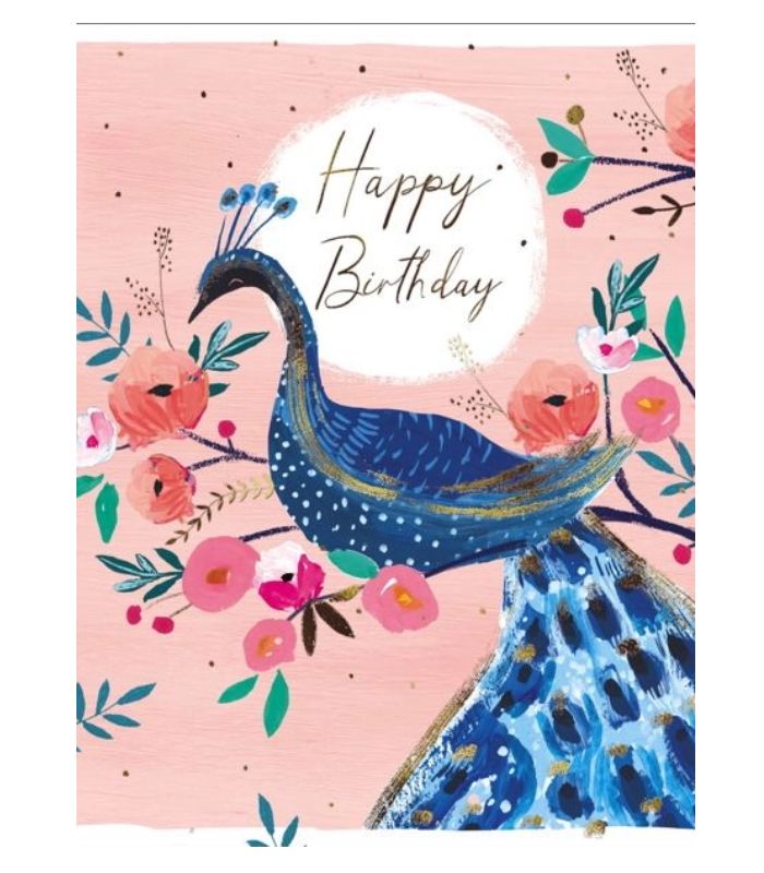 Card-Happy Birthday Peacock | Ink You