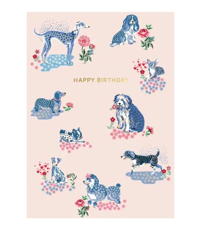 Foil Card-Happy Birthday Puppy Fields | Ink You