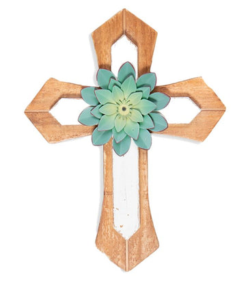 Wood & Metal Wall Decor Cross - 3x23x30cm | Ink You