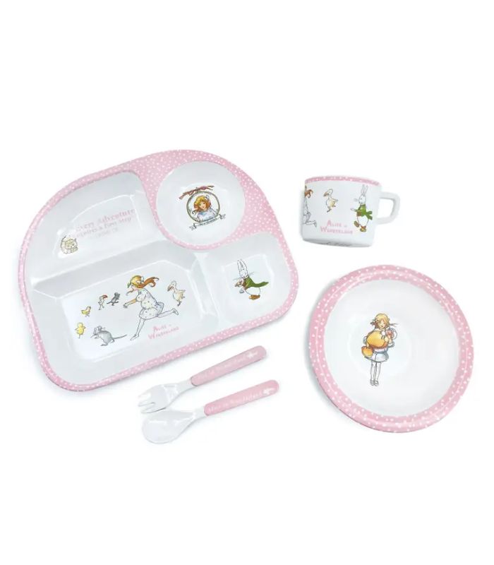 Alice in Wonderland Kids 5pcs Bamboo Meal Set | Ink You