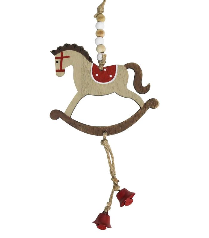 Hanging Rocking Horse - Red | Ink You