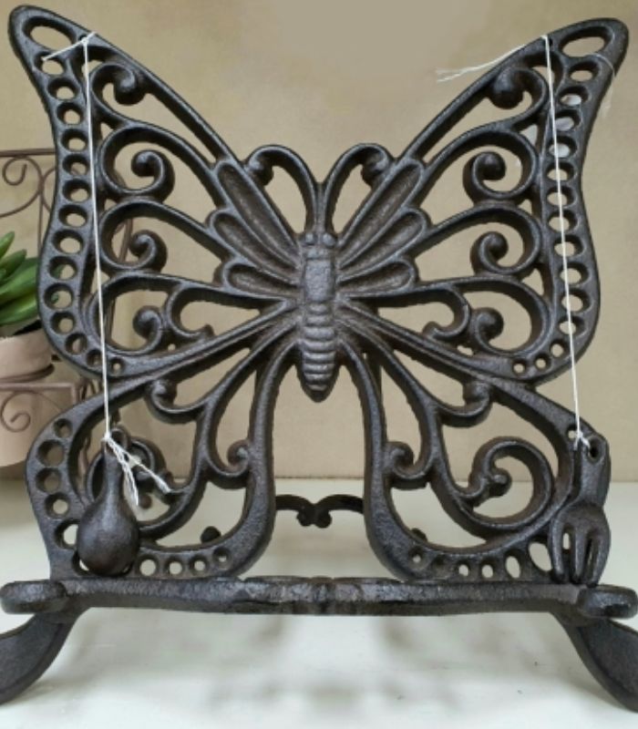 Cast Iron Butterfly Recipe Holder