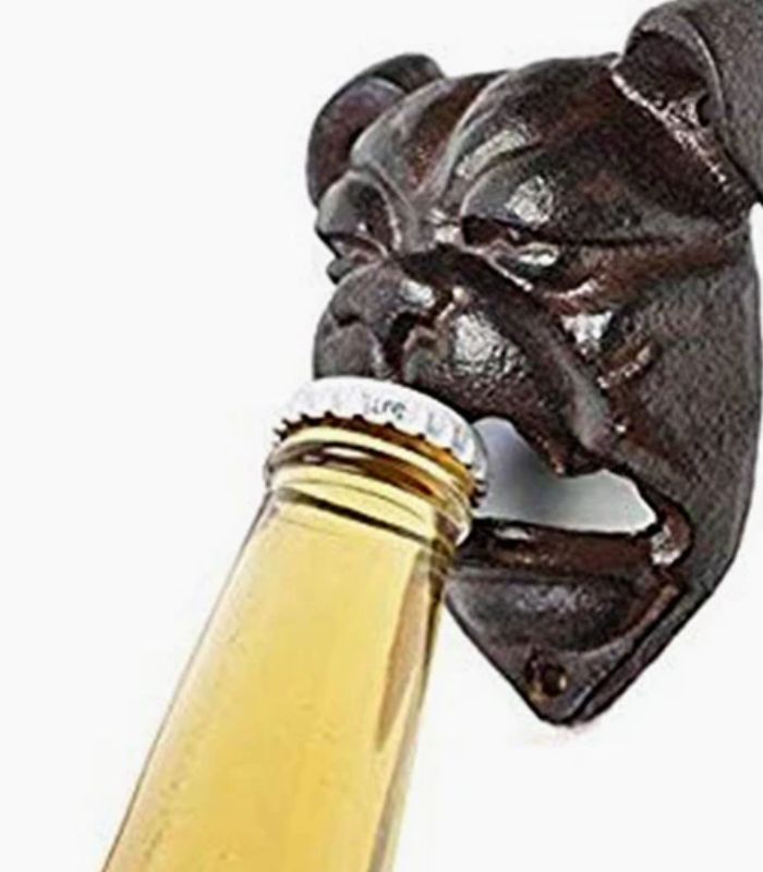 Wall Mounted Bulldog Beer Bottle Opener